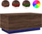 vidaXL - Salontafel - met - LED-verlichting - 90x50x40 - cm - bruin - eikenkleur