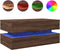 vidaXL - Salontafel - met - LED-verlichting - 90x50x40 - cm - bruin - eikenkleur