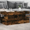 vidaXL - Salontafel - met - LED-verlichting - 90x50x40 - cm - gerookt - eikenkleurig