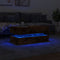 vidaXL - Salontafel - met - LED-verlichting - 90x50x40 - cm - gerookt - eikenkleurig