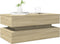 vidaXL - Salontafel - met - LED-verlichting - 90x50x40 - cm - sonoma - eikenkleurig