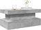 vidaXL - Salontafel - met - LED-verlichting - 90x50x40 - cm - betongrijs