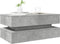 vidaXL - Salontafel - met - LED-verlichting - 90x50x40 - cm - betongrijs