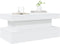 vidaXL - Salontafel - met - LED-verlichting - 90x50x40 - cm - wit