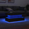 vidaXL - Salontafel - met - LED-verlichting - 90x50x40 - cm - zwart - eiken