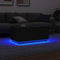 vidaXL - Salontafel - met - LED-verlichting - 90x50x40 - cm - zwart - eiken