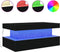 vidaXL - Salontafel - met - LED-verlichting - 90x50x40 - cm - zwart - eiken