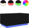 vidaXL - Salontafel - met - LED-verlichting - 90x50x40 - cm - zwart - eiken