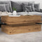 vidaXL - Salontafel - met - LED-verlichting - 90x50x40cm - artisanaal - eikenkleur