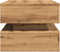 vidaXL - Salontafel - met - LED-verlichting - 90x50x40cm - artisanaal - eikenkleur
