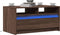 vidaXL - Salontafel - met - LED-verlichting - bewerkt - hout - bruin - eikenkleur