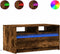 vidaXL - Salontafel - met - LED-verlichting - bewerkt - hout - gerookt - eikenkleur