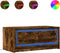 vidaXL - Salontafel - met - LED-verlichting - bewerkt - hout - gerookt - eikenkleur