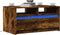 vidaXL - Salontafel - met - LED-verlichting - bewerkt - hout - gerookt - eikenkleur