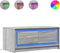 vidaXL - Salontafel - met - LED-verlichting - bewerkt - hout - grijs - sonoma - eiken