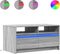 vidaXL - Salontafel - met - LED-verlichting - bewerkt - hout - grijs - sonoma - eiken