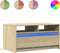 vidaXL - Salontafel - met - LED-verlichting - bewerkt - hout - sonoma - eikenkleurig