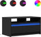 vidaXL - Salontafel - met - LED-verlichting - bewerkt - hout - zwart