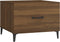 vidaXL - Salontafel - met - metalen - poten - 50x50x40 - cm - bruin - eikenkleur