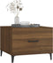 vidaXL - Salontafel - met - metalen - poten - 50x50x40 - cm - bruin - eikenkleur