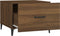 vidaXL - Salontafel - met - metalen - poten - 50x50x40 - cm - bruin - eikenkleur