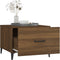 vidaXL - Salontafel - met - metalen - poten - 50x50x40 - cm - bruin - eikenkleur