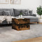 vidaXL - Salontafel - met - metalen - poten - 50x50x40 - cm - gerookt - eikenkleurig