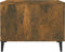 vidaXL - Salontafel - met - metalen - poten - 50x50x40 - cm - gerookt - eikenkleurig