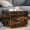 vidaXL - Salontafel - met - metalen - poten - 50x50x40 - cm - gerookt - eikenkleurig
