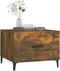 vidaXL - Salontafel - met - metalen - poten - 50x50x40 - cm - gerookt - eikenkleurig