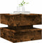 vidaXL - Salontafel - met - metalen - poten - 50x50x40 - cm - gerookt - eikenkleurig