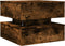 vidaXL - Salontafel - met - metalen - poten - 50x50x40 - cm - gerookt - eikenkleurig
