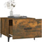 vidaXL - Salontafel - met - metalen - poten - 50x50x40 - cm - gerookt - eikenkleurig