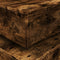 vidaXL - Salontafel - met - metalen - poten - 50x50x40 - cm - gerookt - eikenkleurig