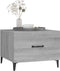 vidaXL - Salontafel - met - metalen - poten - 50x50x40 - cm - grijs - sonoma - eiken