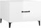 vidaXL - Salontafel - met - metalen - poten - 50x50x40 - cm - hoogglans - wit