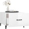 vidaXL - Salontafel - met - metalen - poten - 50x50x40 - cm - hoogglans - wit