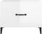 vidaXL - Salontafel - met - metalen - poten - 50x50x40 - cm - hoogglans - wit