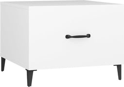 vidaXL - Salontafel - met - metalen - poten - 50x50x40 - cm - wit
