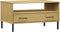 vidaXL - Salontafel - met - metalen - poten - OSLO - 85x50x45 - cm - hout - bruin
