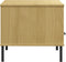 vidaXL - Salontafel - met - metalen - poten - OSLO - 85x50x45 - cm - hout - bruin