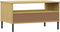 vidaXL - Salontafel - met - metalen - poten - OSLO - 85x50x45 - cm - hout - bruin