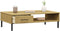 vidaXL - Salontafel - met - metalen - poten - OSLO - massief - grenenhout - bruin