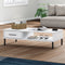 vidaXL - Salontafel - met - metalen - poten - OSLO - massief - grenenhout - wit