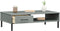 vidaXL - Salontafel - met - metalen - poten - OSLO - massief - grenenhout - grijs