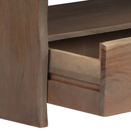 vidaXL - Salontafel - met - natuurlijke - rand - 90x50x40 - cm - acaciahout - grijs