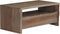 vidaXL - Salontafel - met - natuurlijke - rand - 90x50x40 - cm - acaciahout - grijs