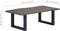 vidaXL - Salontafel - met - natuurlijke - randen - 115x60x40 - cm - acaciahout - grijs