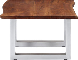 vidaXL - Salontafel - met - natuurlijke - randen - 60x60x40 - cm - acaciahout