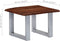 vidaXL - Salontafel - met - natuurlijke - randen - 60x60x40 - cm - acaciahout